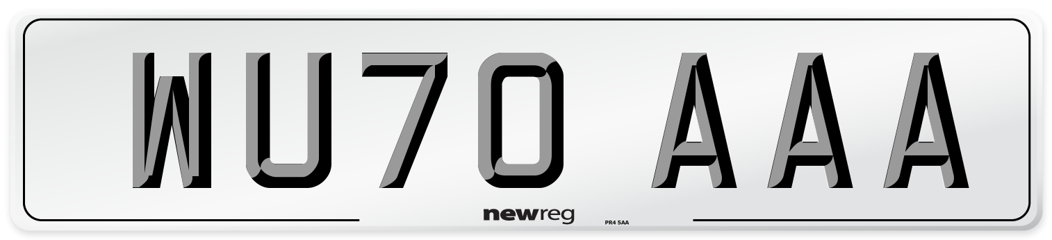 WU70 AAA Number Plate from New Reg